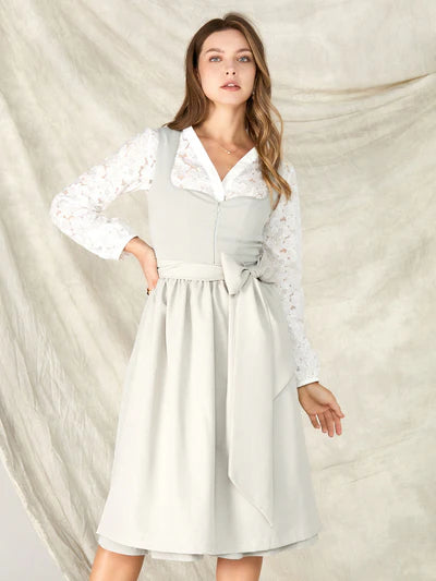 Grünes und Graues Samt Dirndl: Ein elegantes Zusammenspiel von Stil und Tradition