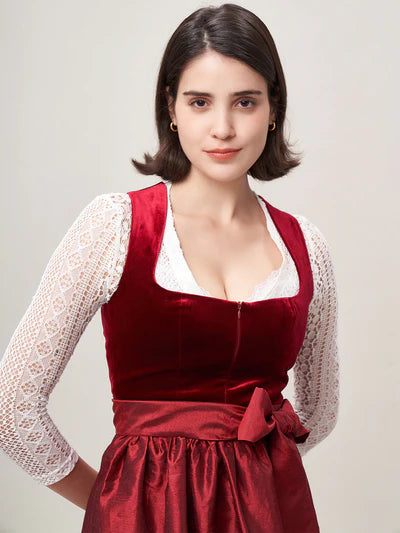 Schwarz-Rot Dirndl, Dirndl Schwarz Rot Midi, Dirndl Rot Midi und Rotes Samt Dirndl: Eleganz und Tradition in der Trachtenmode