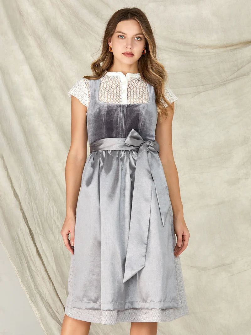 Samt Dirndl Grün, Grünes Dirndl Samt und Dirndl Grau Samt: Eleganz und Vielseitigkeit in der modernen Trachtenmode
