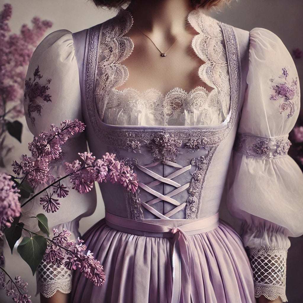 Die Schönheit des fliederfarbenen Dirndls und die Welt der Trachtenmode