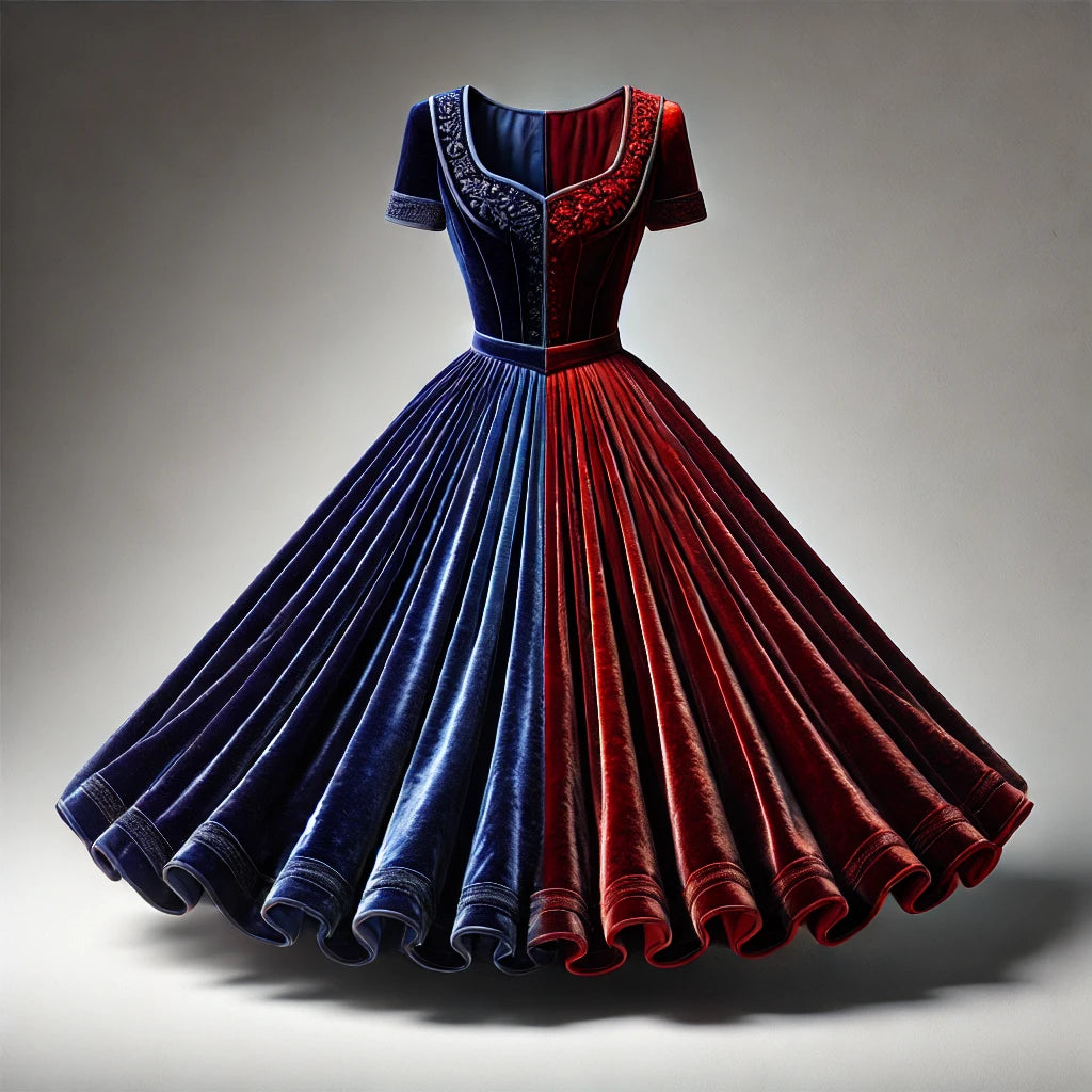 Samt Dirndl: Die verborgenen Emotionen hinter Blau und Rot