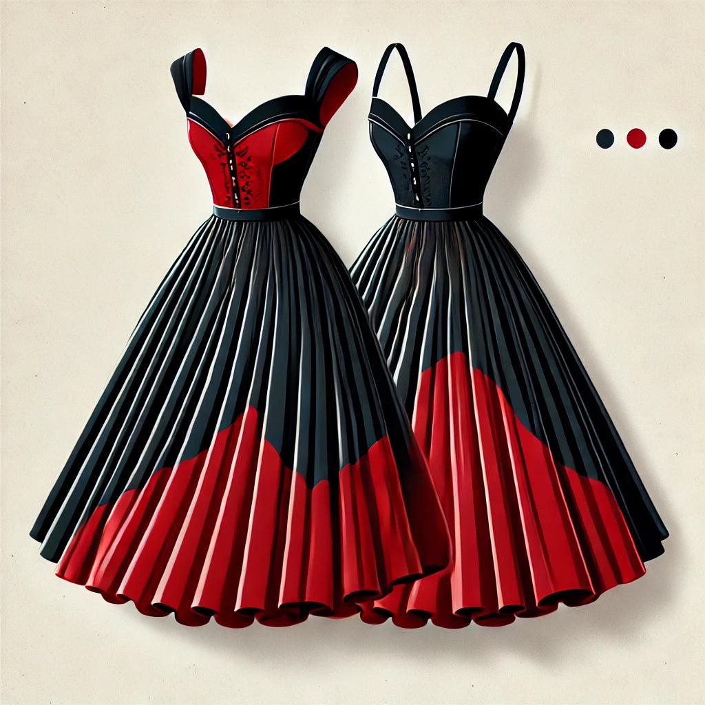 Dirndl Midi: Die kraftvolle Verbindung von Schwarz und Rot