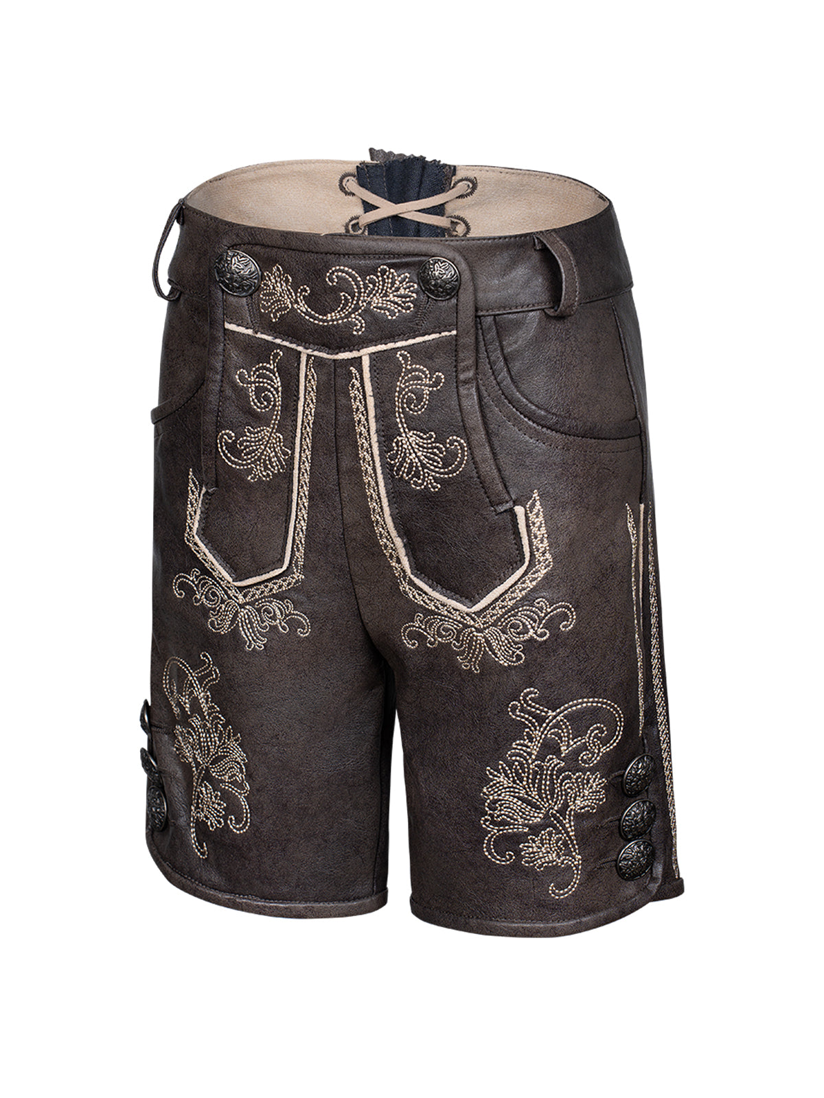 KINDER LEDERHOSE TARIUS IN DUNKELBRAUNE
