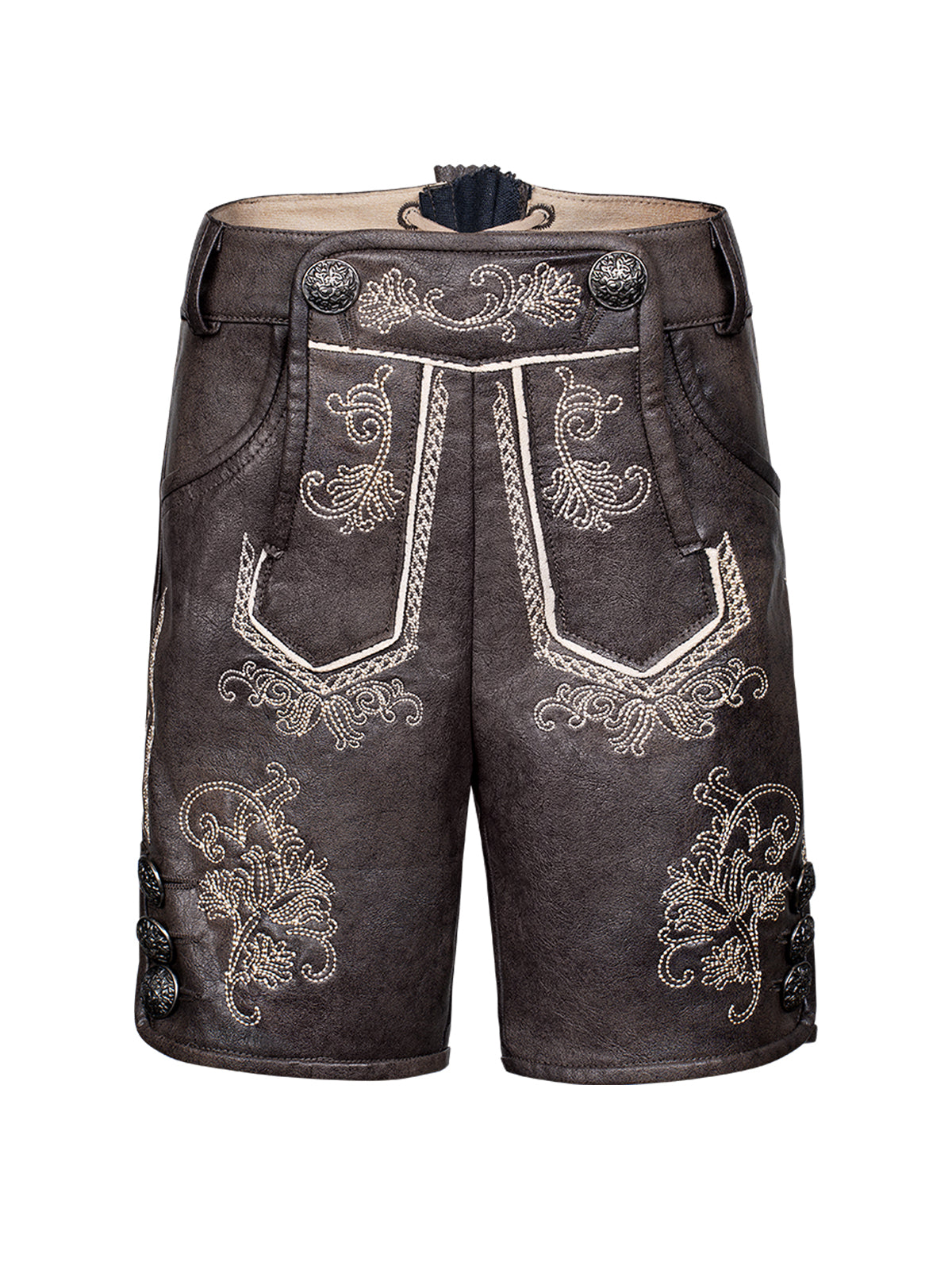 KINDER LEDERHOSE TARIUS IN DUNKELBRAUNE