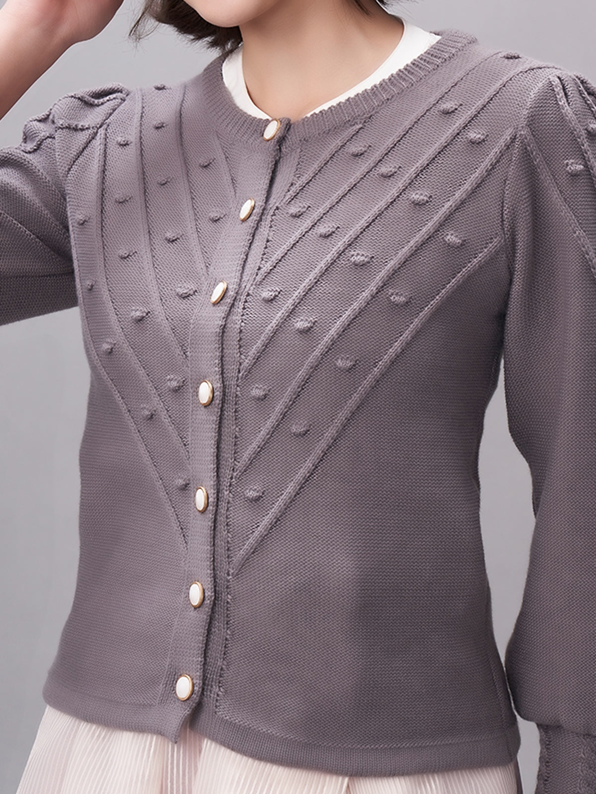 STRICKJACKE - RENATA IN GREY