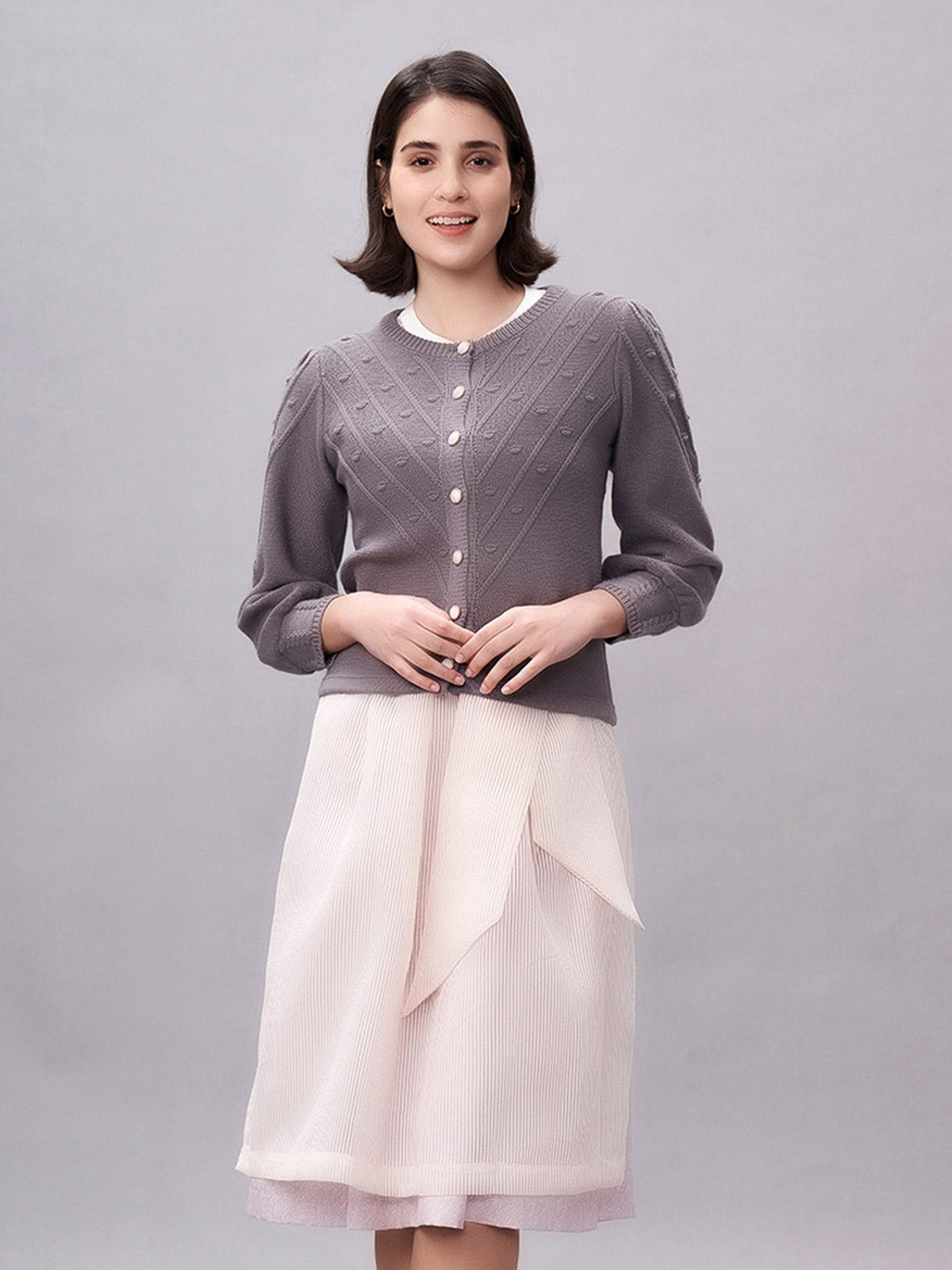 STRICKJACKE - RENATA IN GREY