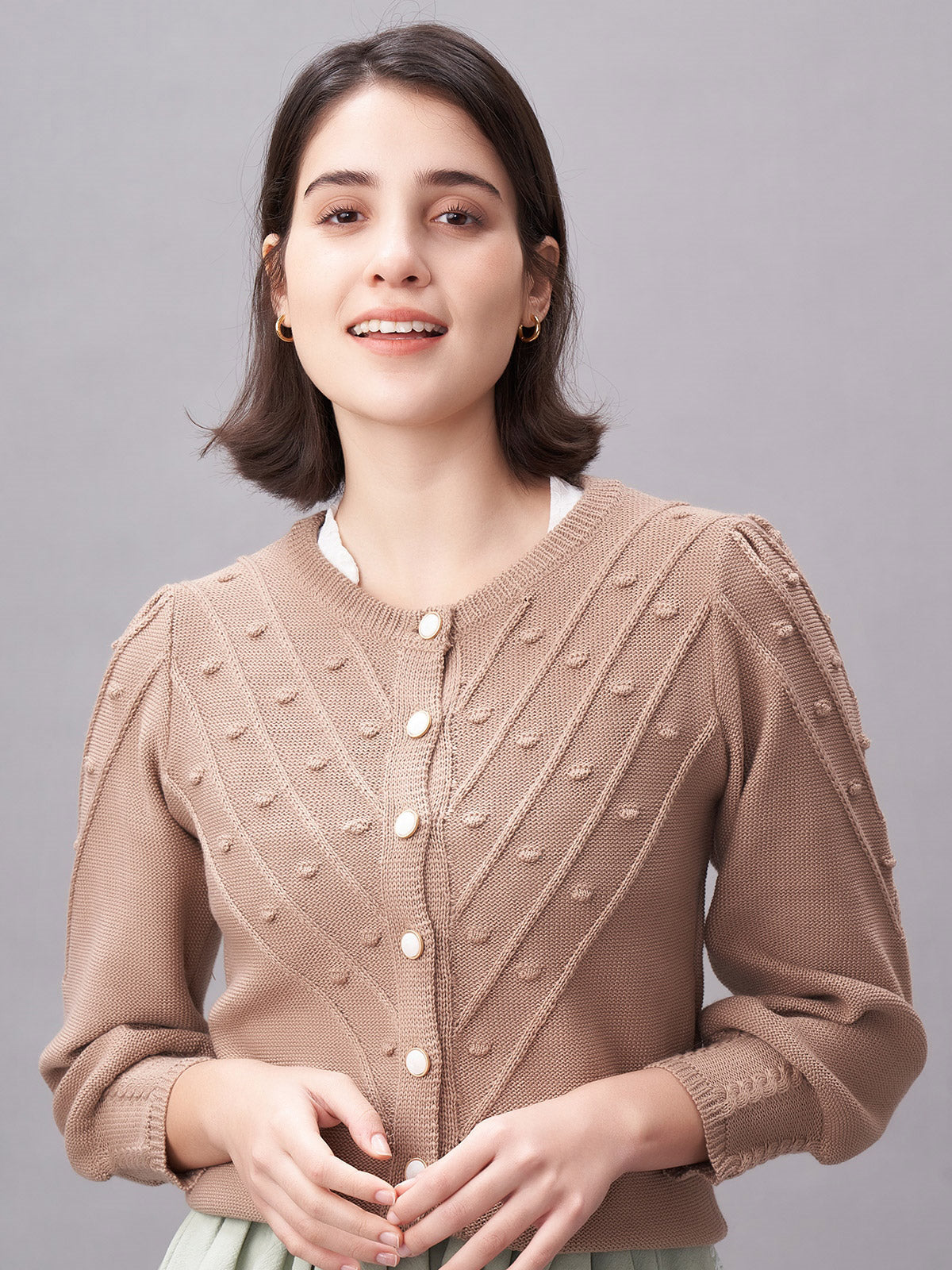STRICKJACKE - RENATA IN BROWN