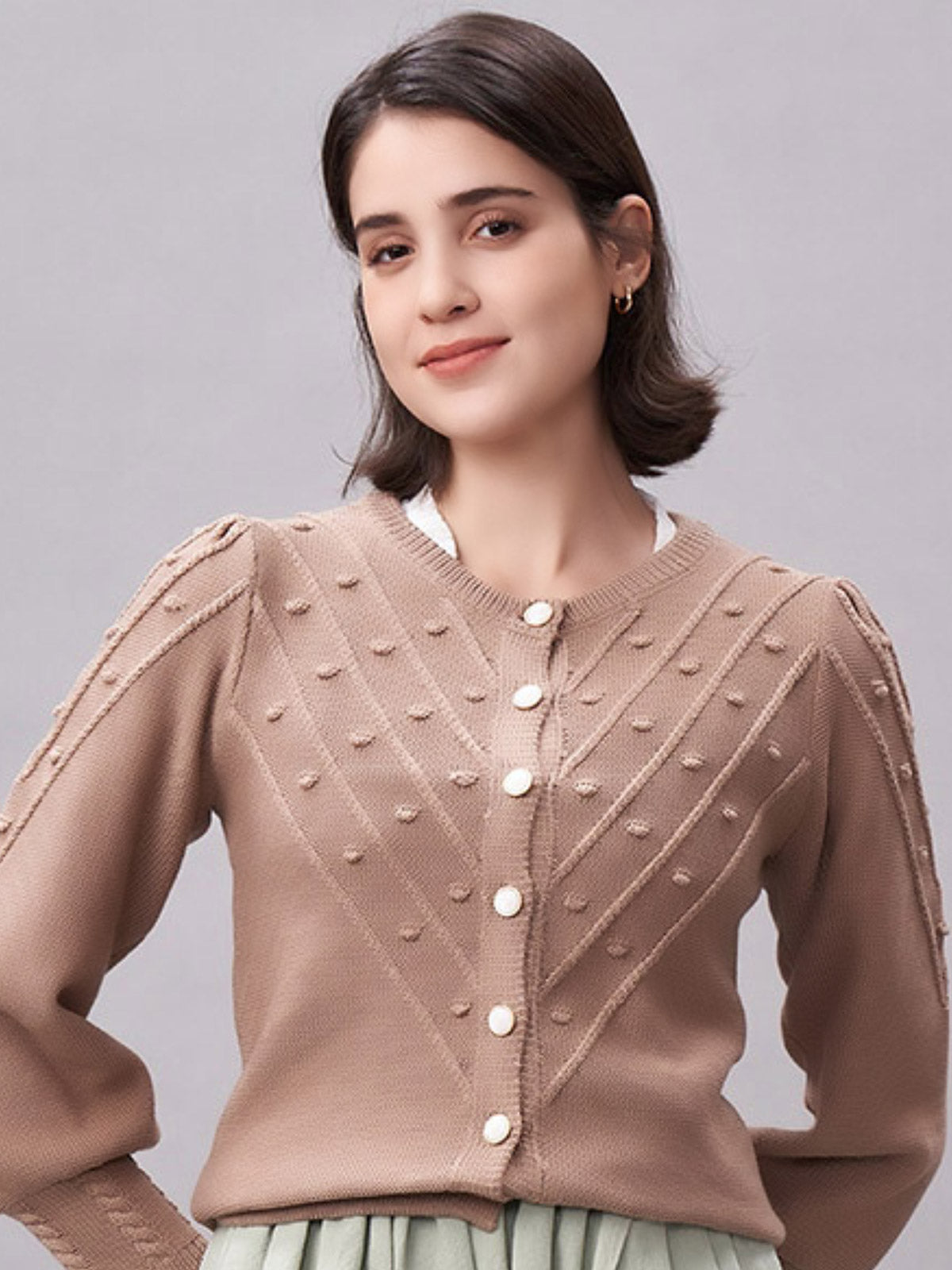 STRICKJACKE - RENATA IN BROWN