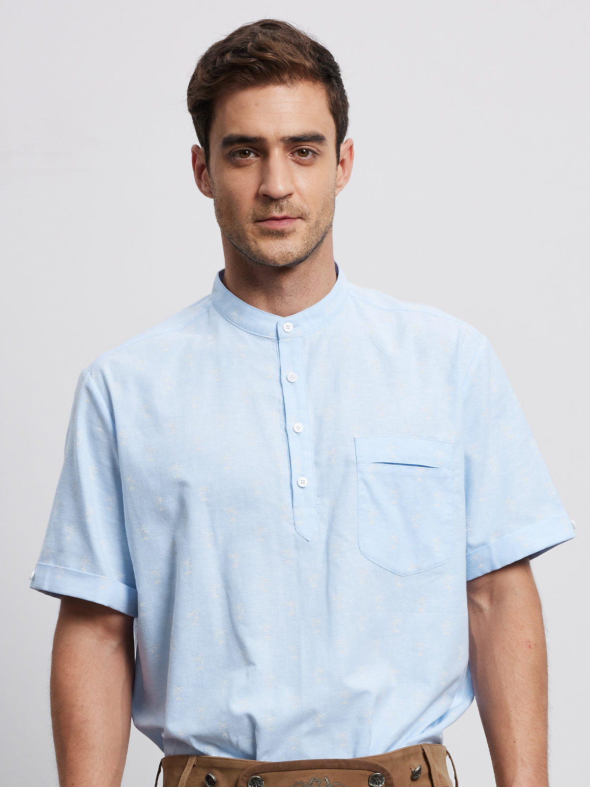 HERRENHEMD OSKAR STREIFEN BLAU