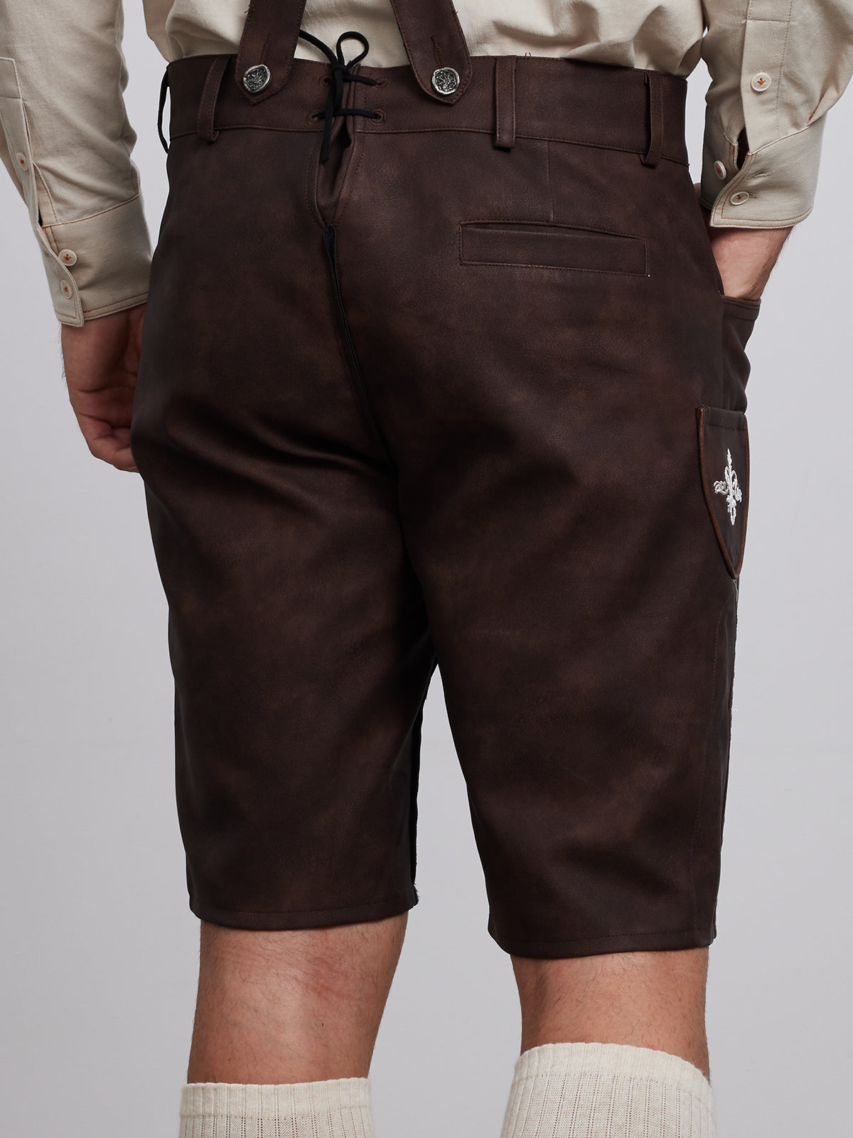 LEDERHOSE NORMAN IN DUNKELBRAUNE