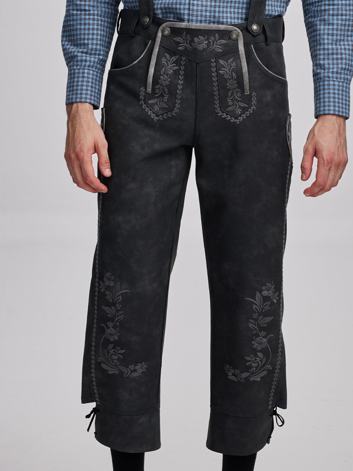 LEDERHOSE THEODOR IN SCHWARZGRAU