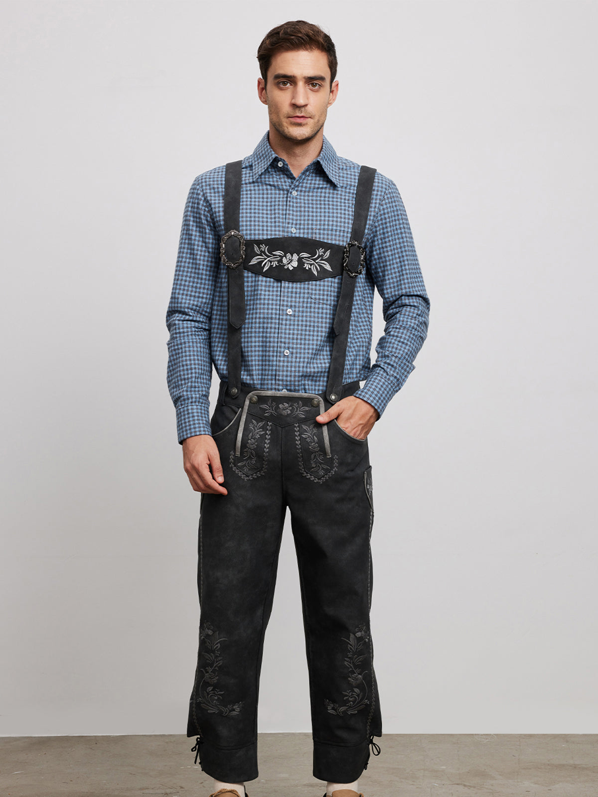 LEDERHOSE THEODOR IN SCHWARZGRAU