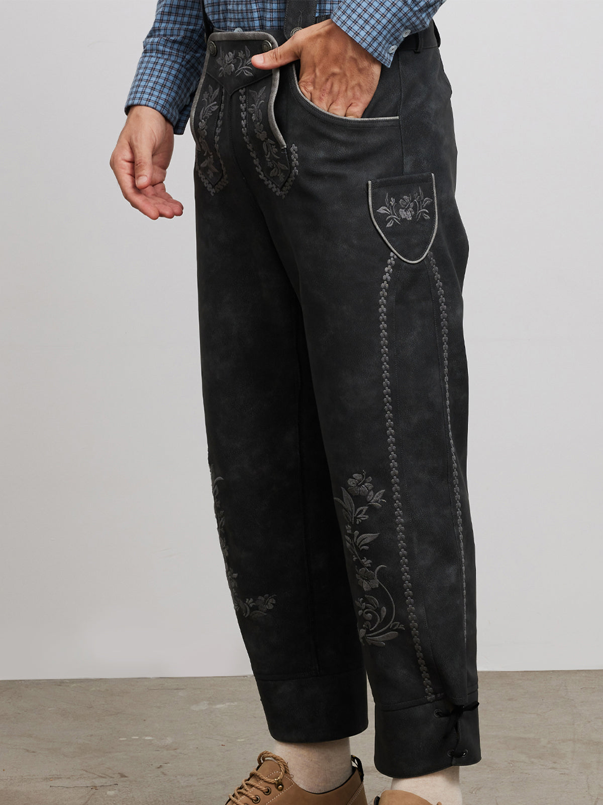 LEDERHOSE THEODOR IN SCHWARZGRAU