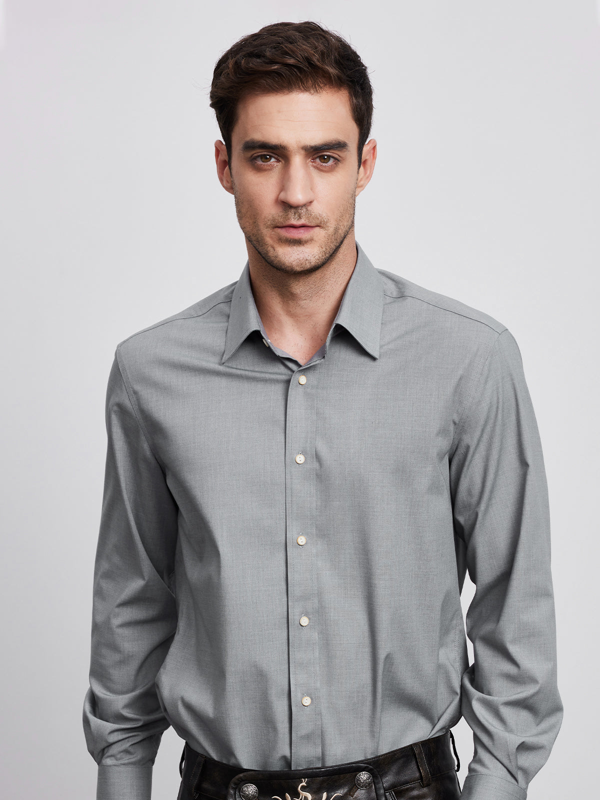 HERRENHEMD LENZ DUNKELGRAU