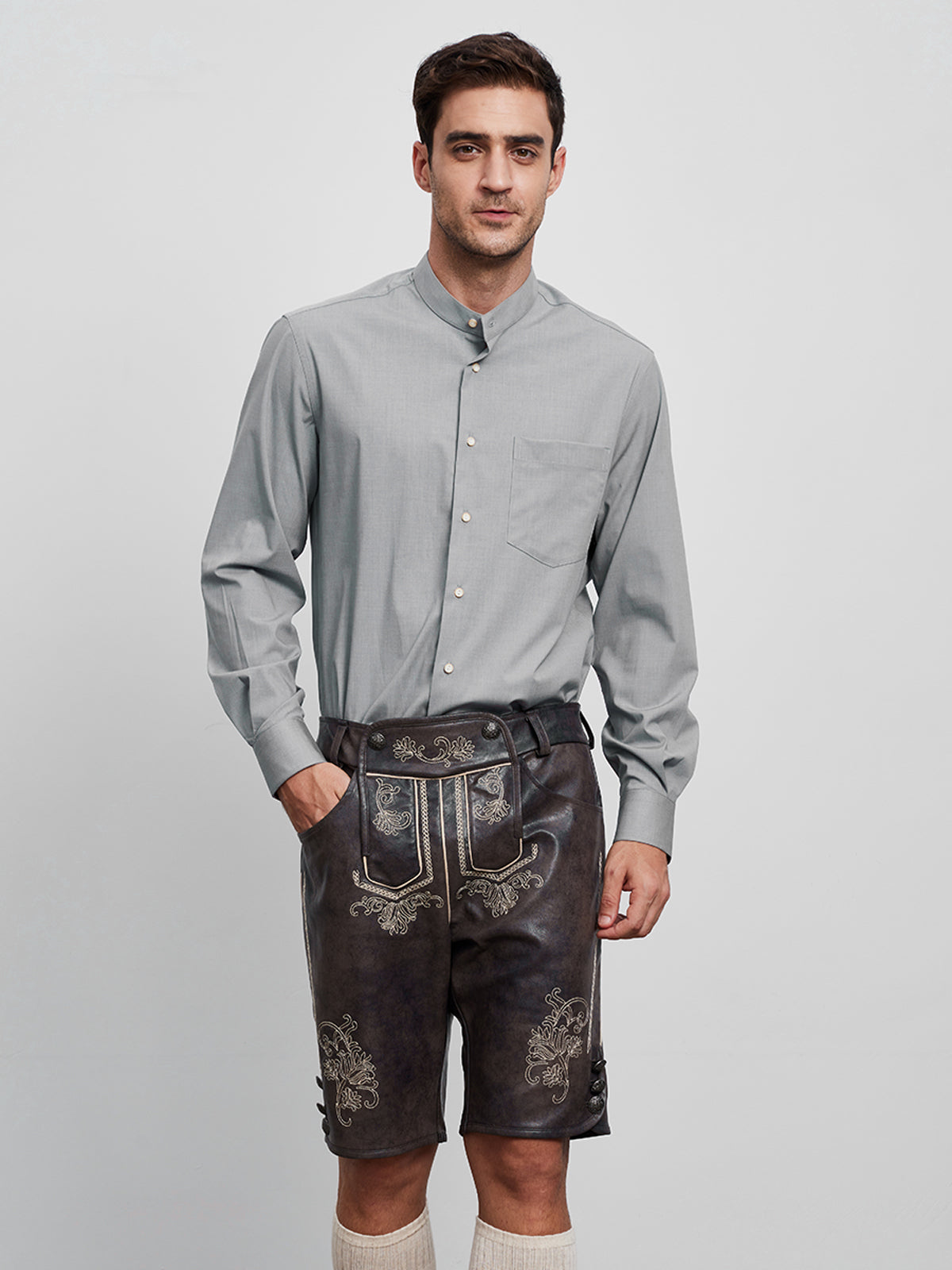 LEDERHOSE TARIUS IN STEINBRAUNE