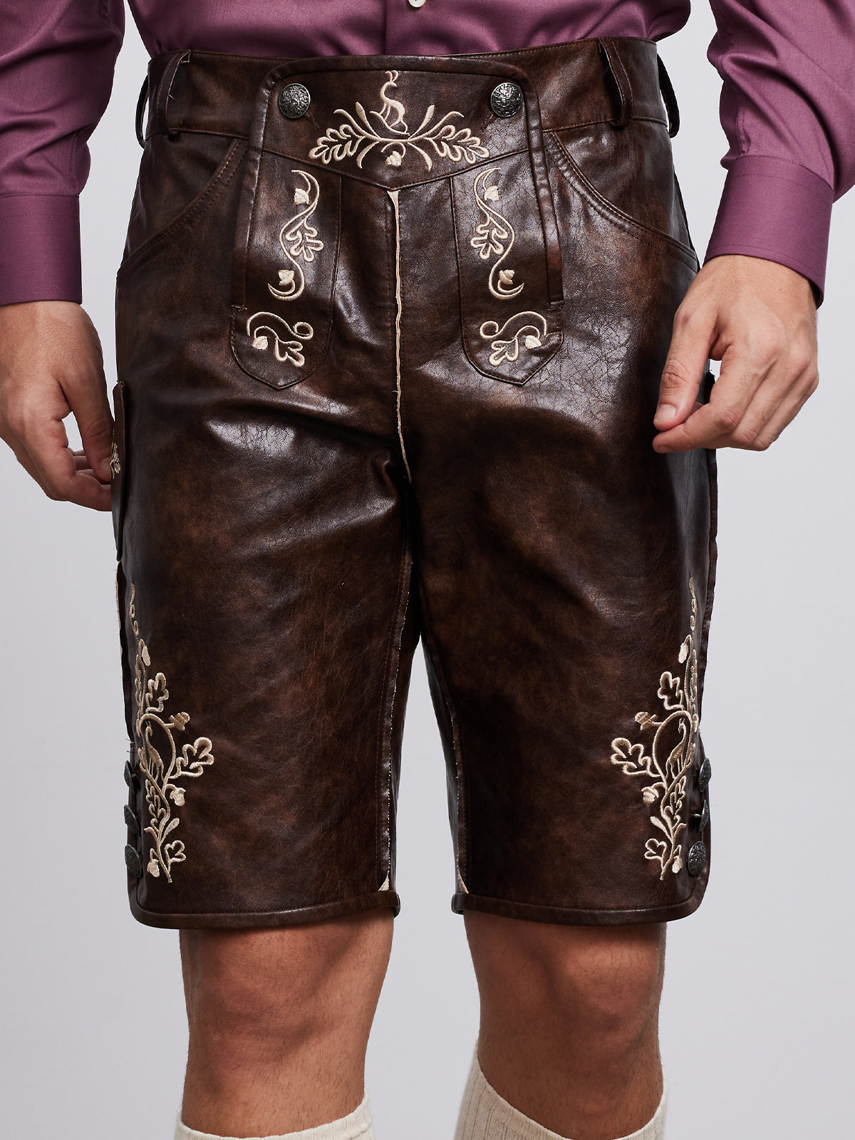 LEDERHOSE LUDWIG IN ANTIBRAUNE