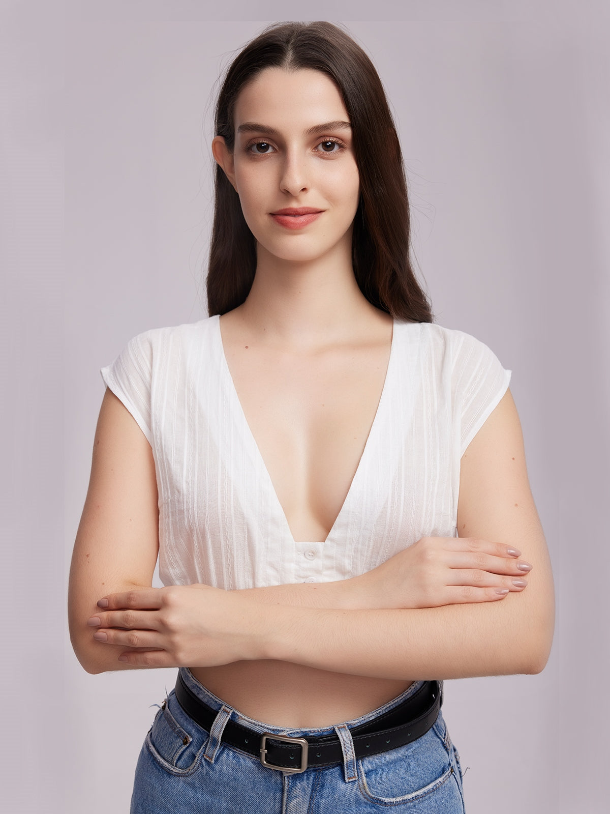 DIRNDLBLUSE - MILANA IN WEISS