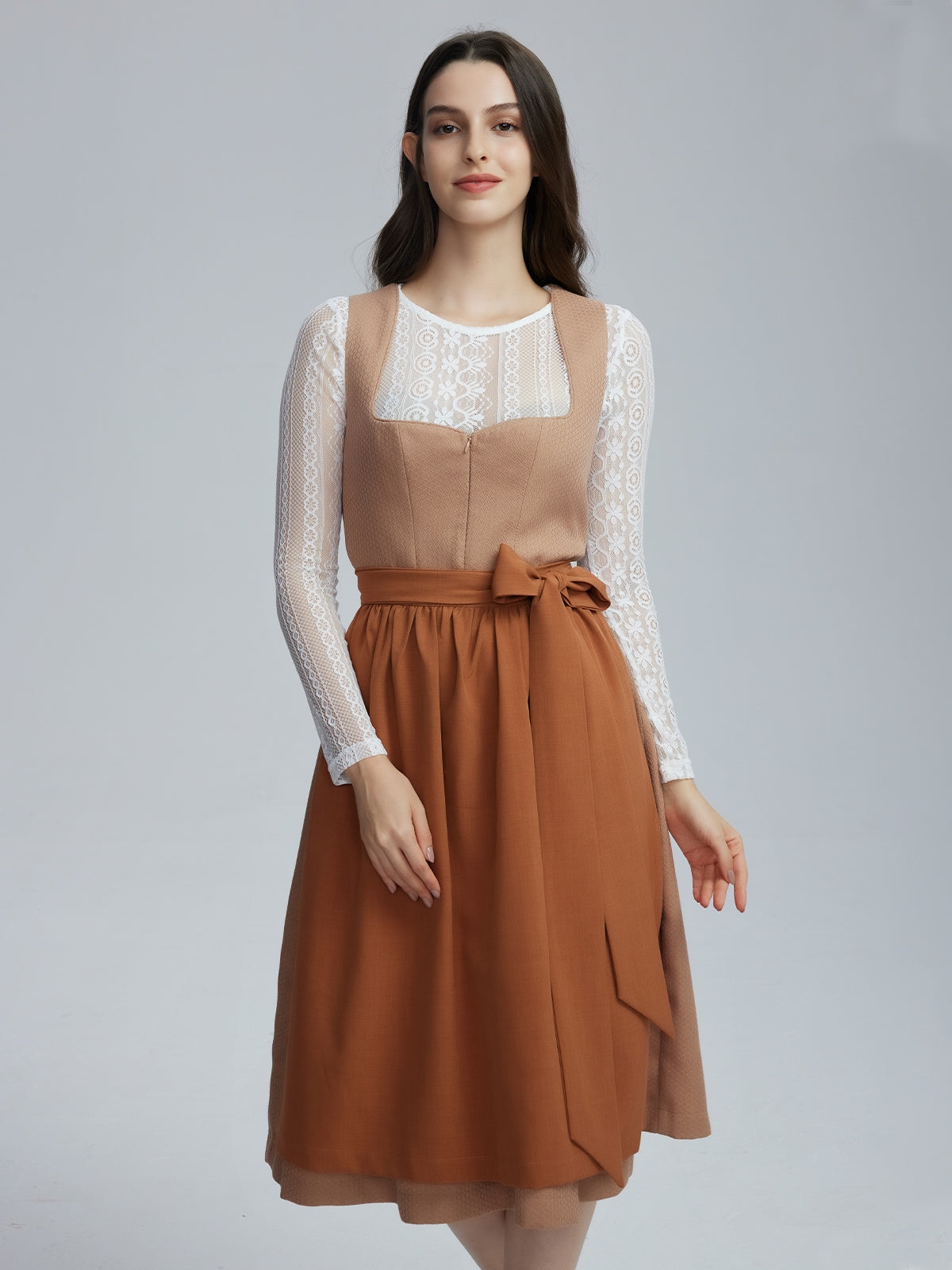 DIRNDL - CAMILLE IN PEACH ORANGE